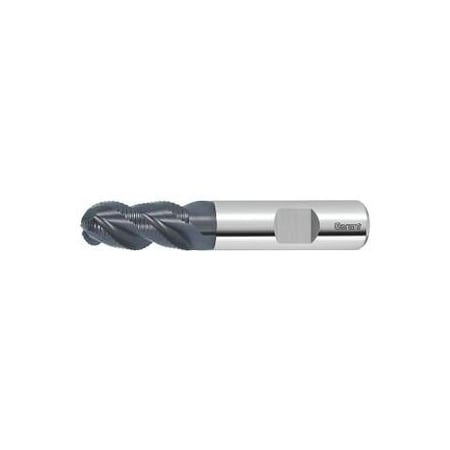 Garant Solid Carbide Ball Nose Roughing End Mill, TiAlN Coated, 5 mm 207505 5
